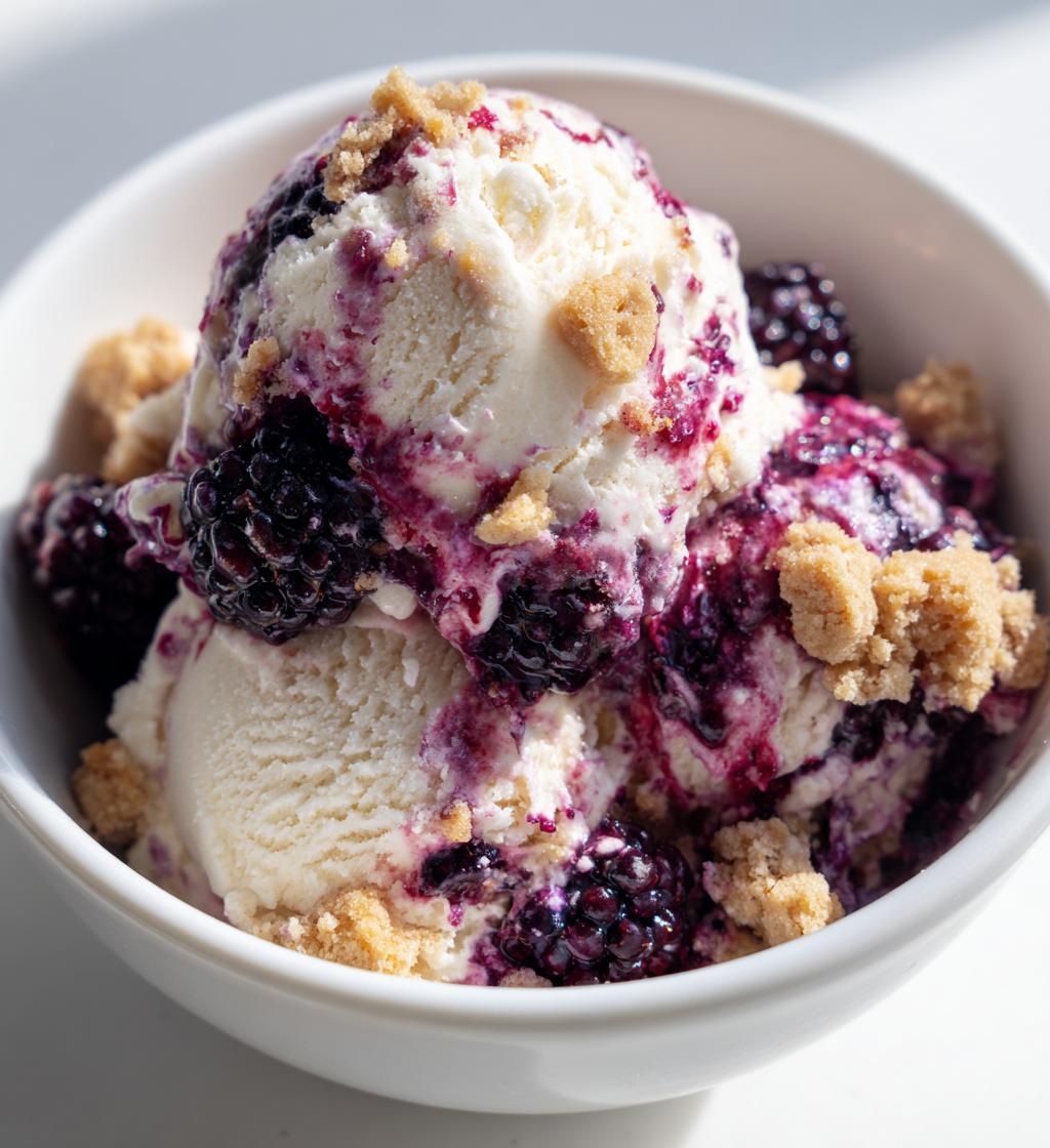 southern blackberry cobbler ice cream