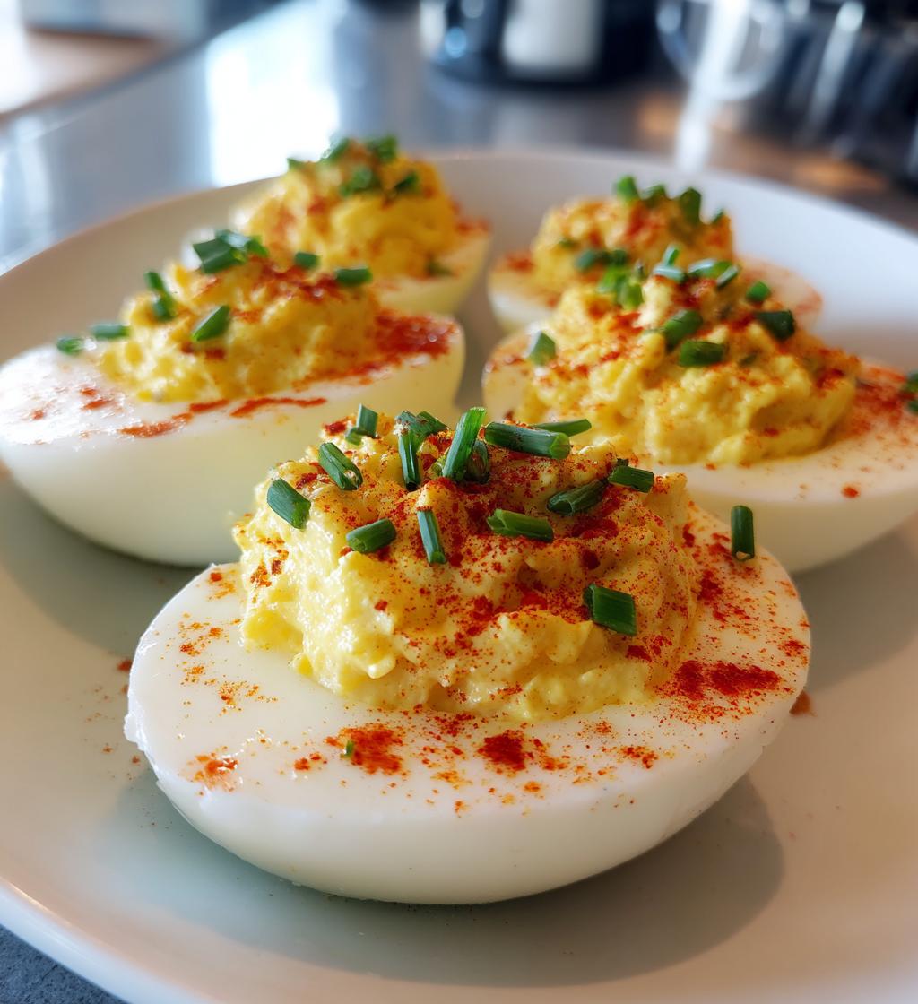 southern style deviled eggs - detail 1