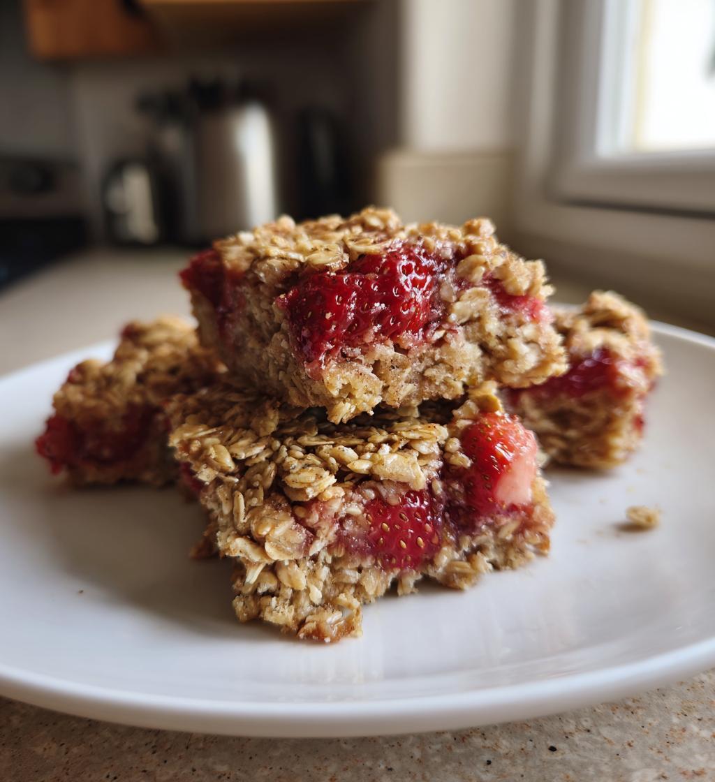 strawberry oatmeal bars