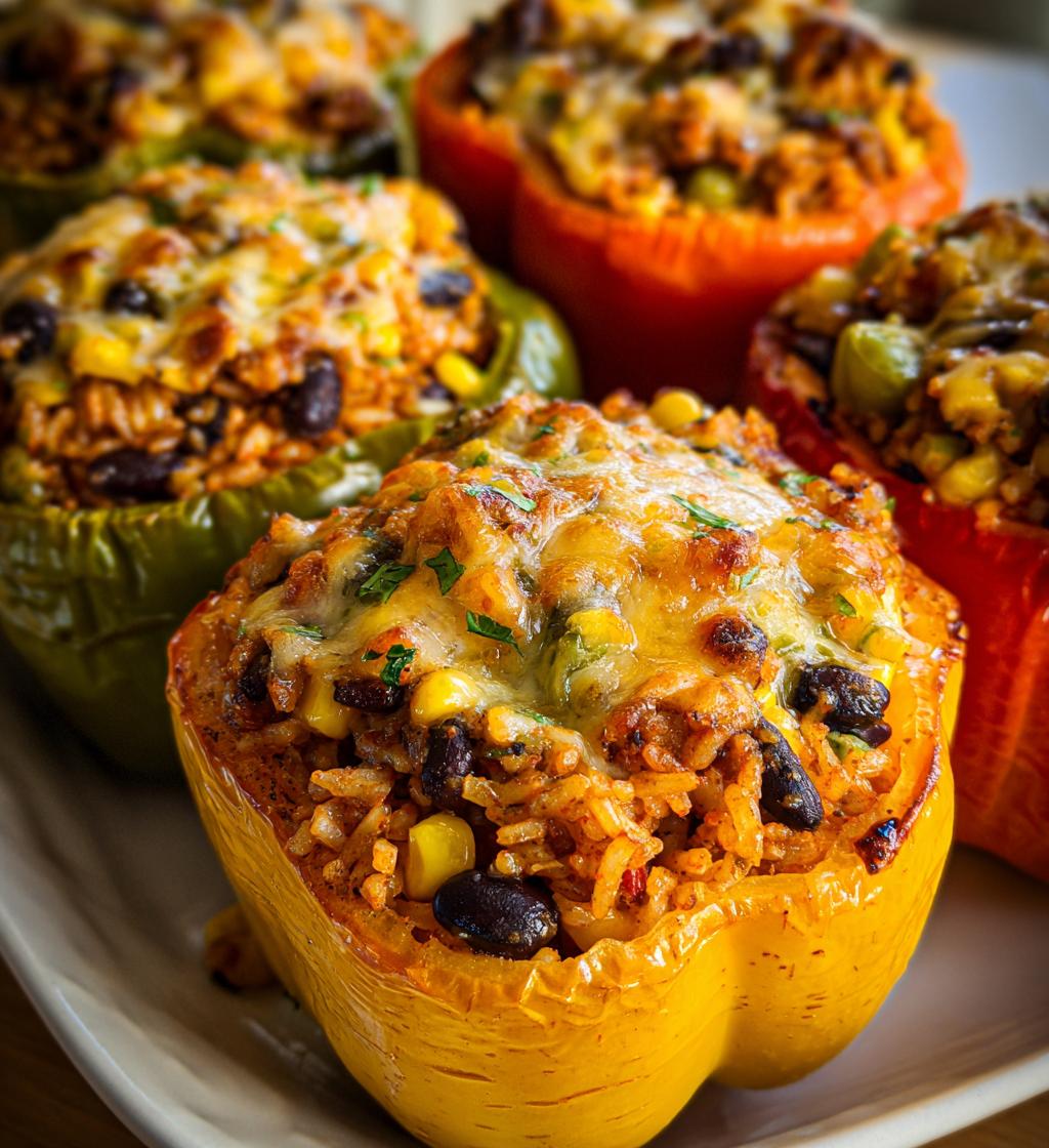 stuffed bell peppers vegetarian - detail 1