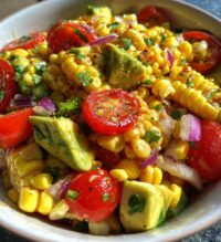 summer corn salad with avocado