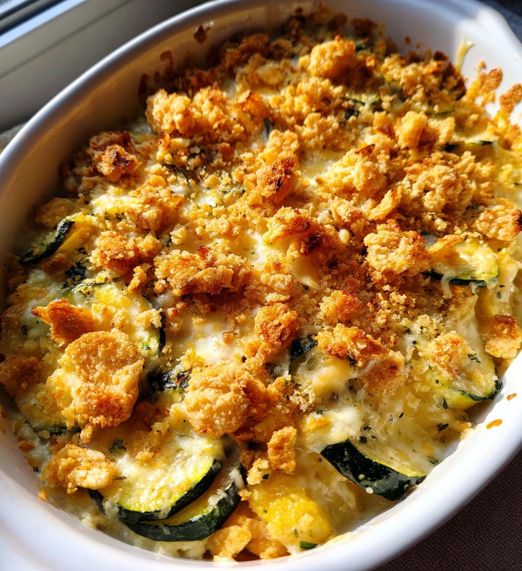 summer squash casserole with ritz crackers