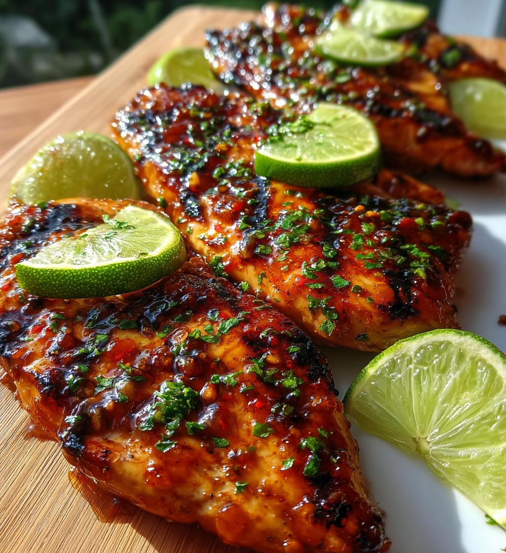 sweet chili lime grilled chicken