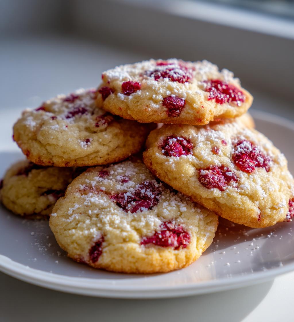 sweet raspberry sugar cookies - detail 1
