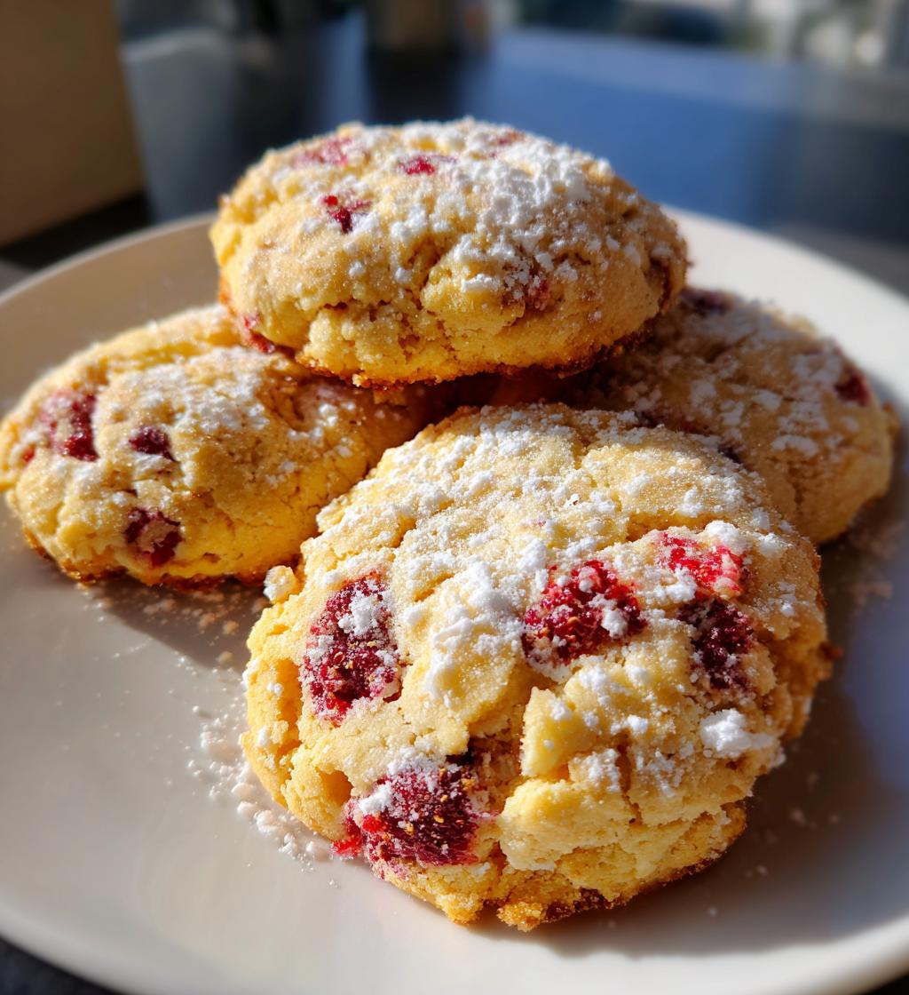 sweet raspberry sugar cookies