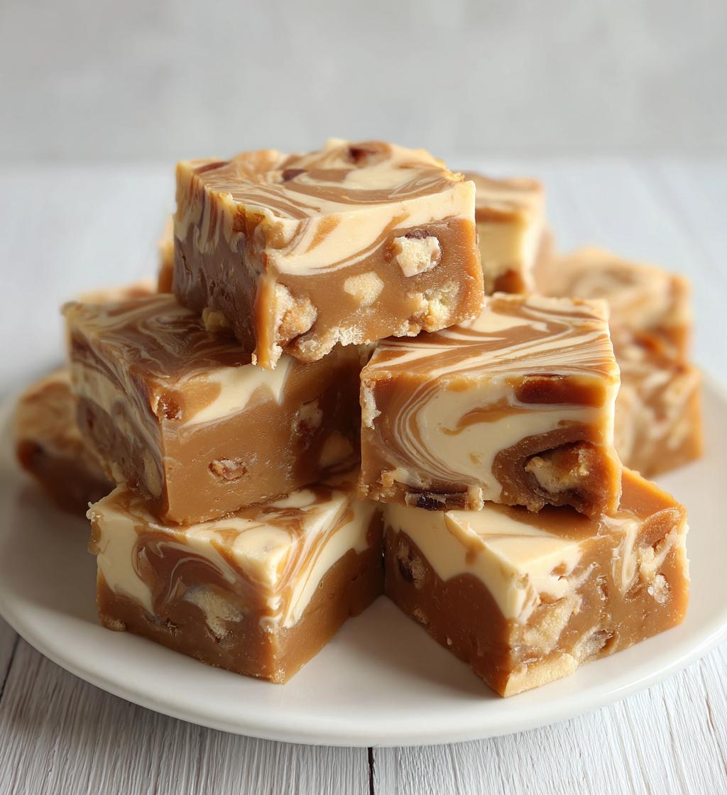 swirled caramel apple fudge