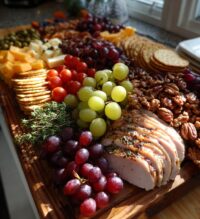 thanksgiving charcuterie board turkey