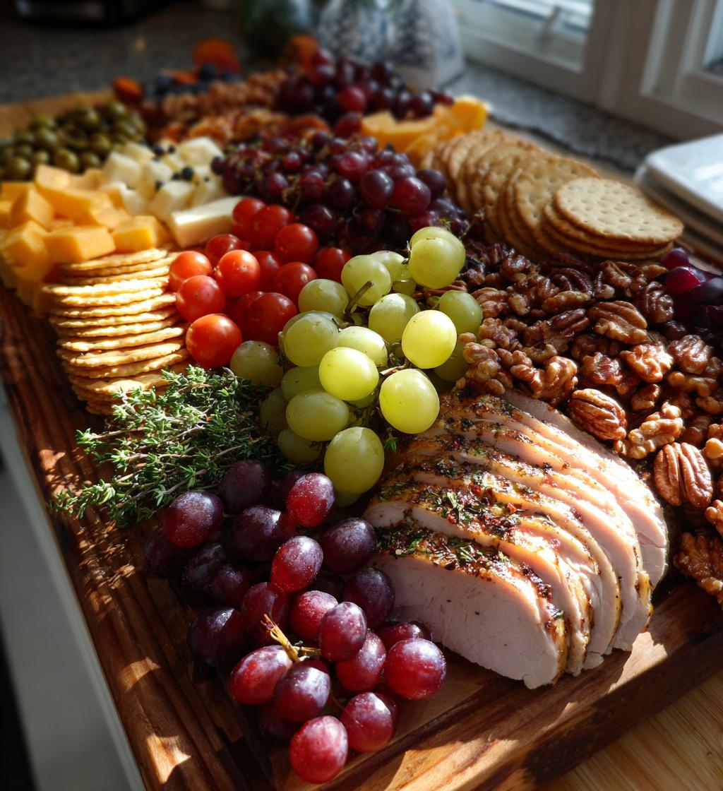 thanksgiving charcuterie board turkey