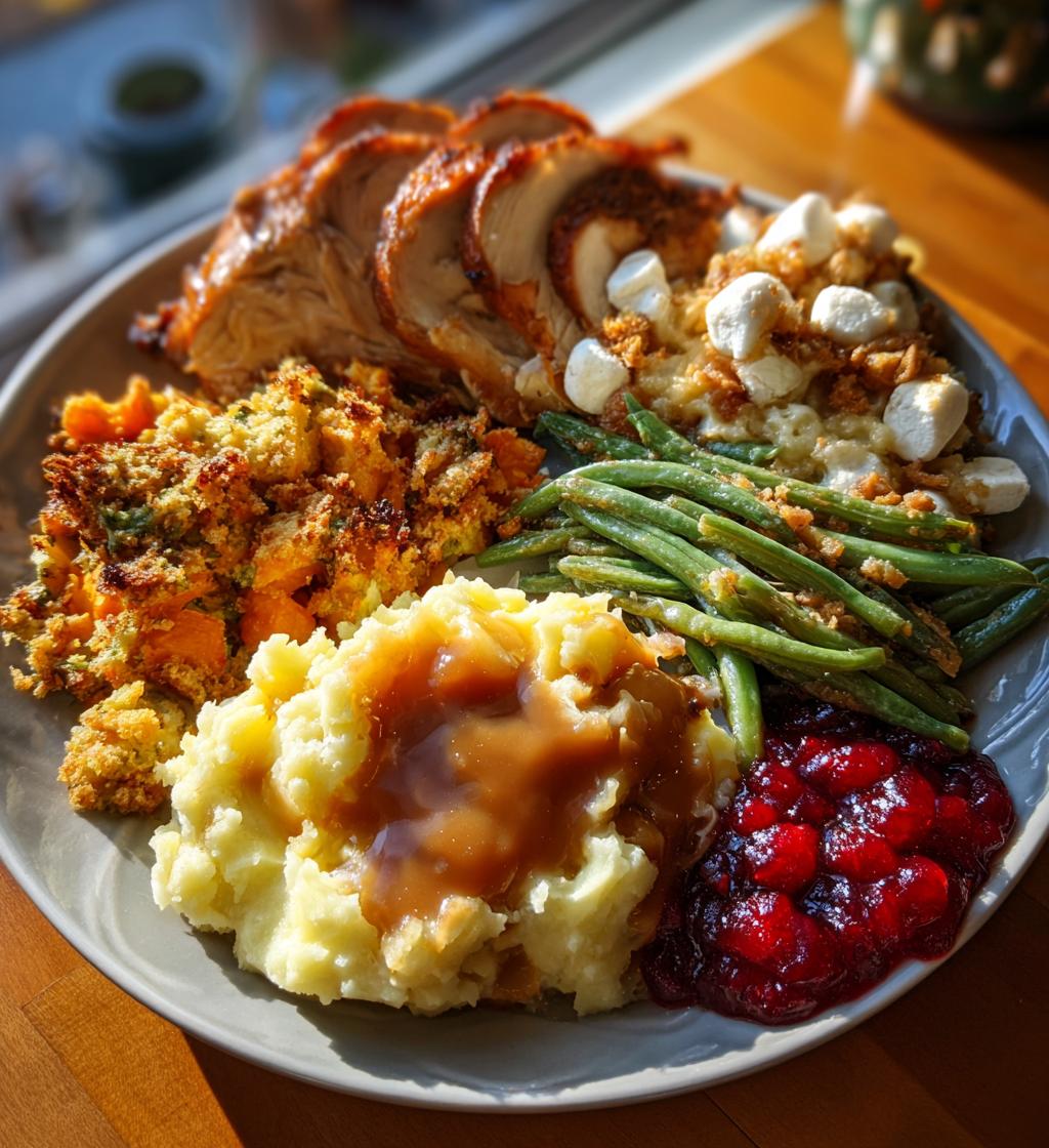 thanksgiving dinner plate