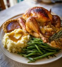 thanksgiving food table