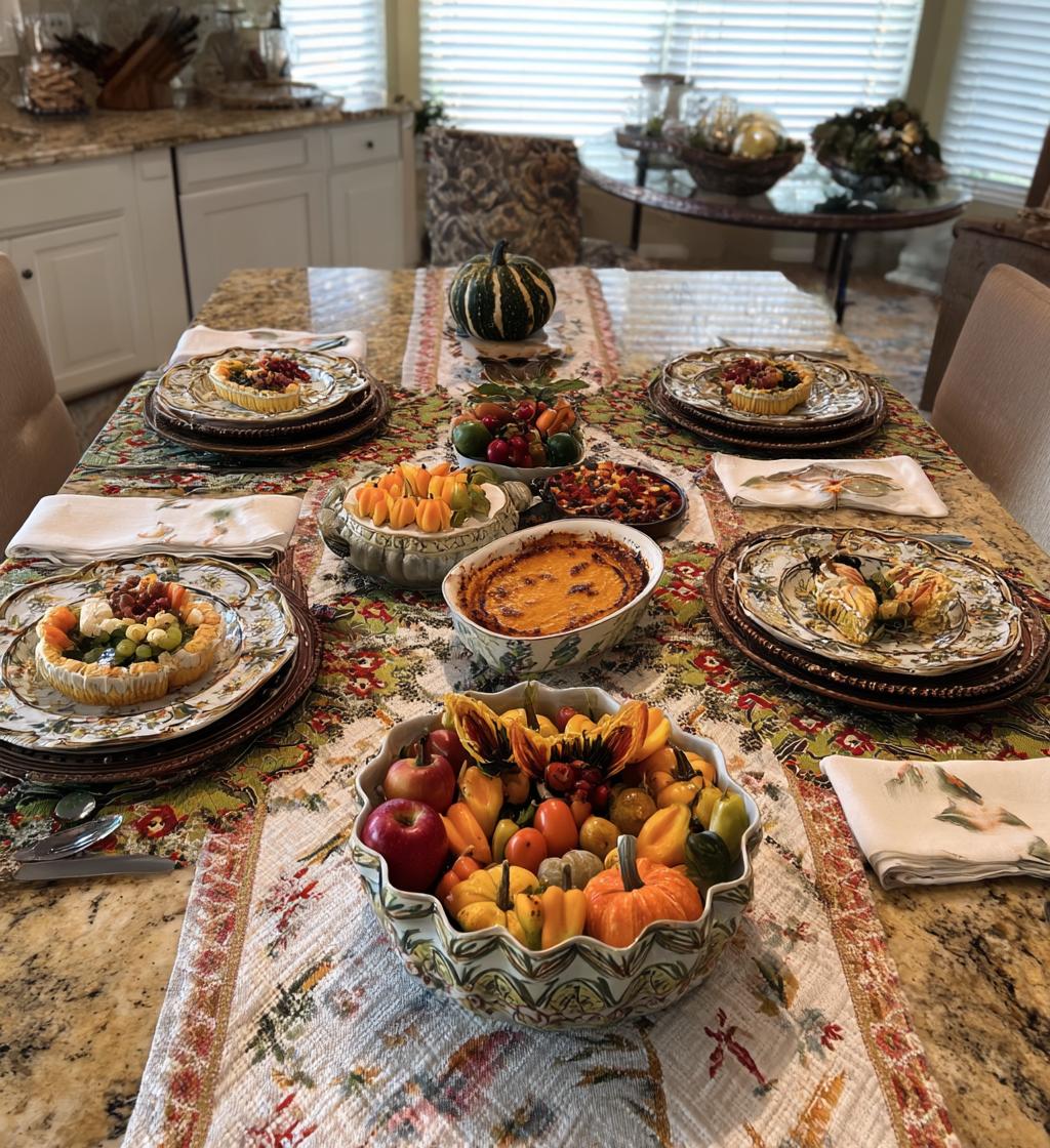 thanksgiving food table display