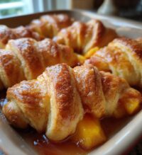 the easiest peach dumplings