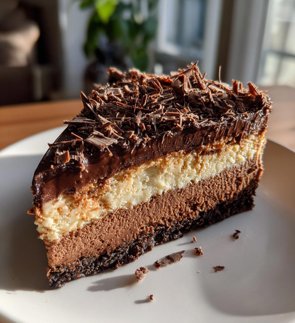 triple chocolate cheesecake