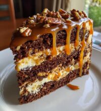 turtle caramel cake