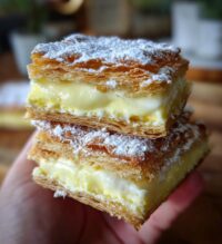 vanilla custard cream squares