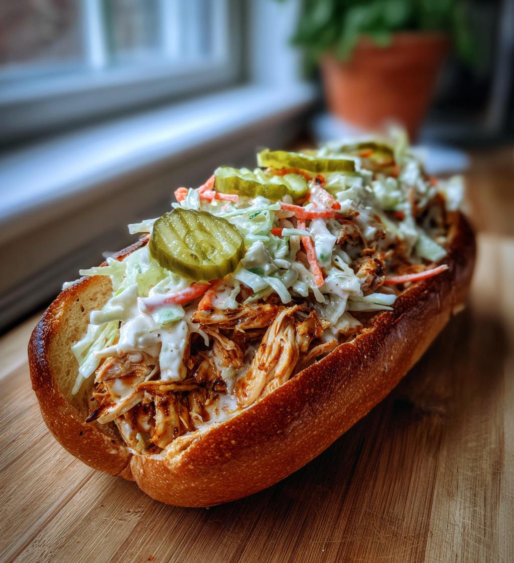 white bbq chicken subs perfect summer sandwich - detail 1