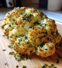 whole roasted cauliflower with butter sauce