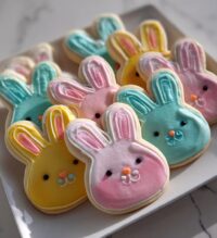 bunny royal icing cookies