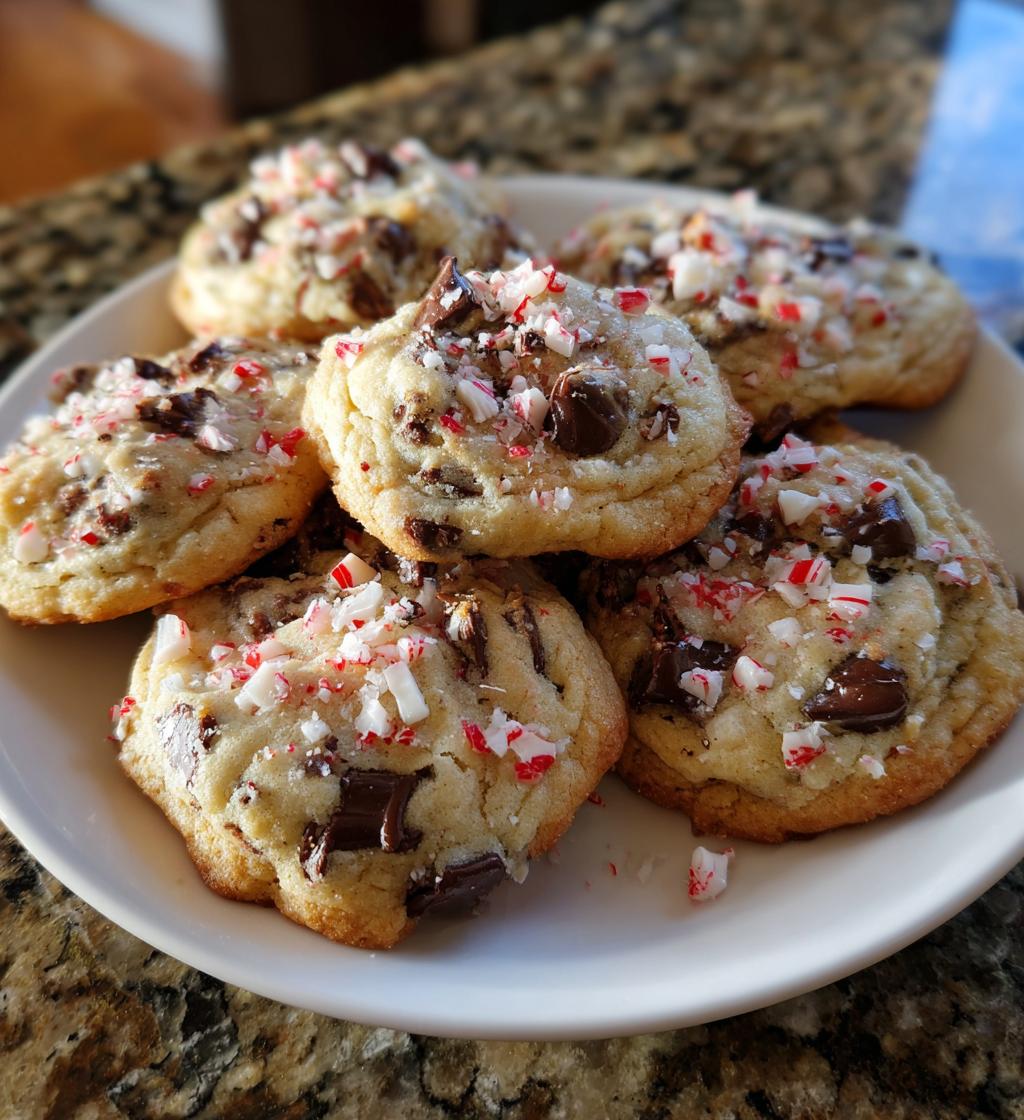 peppermint chocolate chip cookies